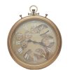 French Chronograph Exposed Gear Movement Gold Wall Clock 52cm