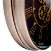 Hermes Exposed Gear Movement Chocolate & Rose Gold Wall Clock 55cm