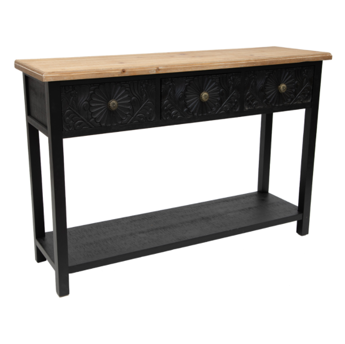 Ornate Three Drawer Console Table 120cm