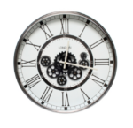 London Moving Gear Clock White 54cm