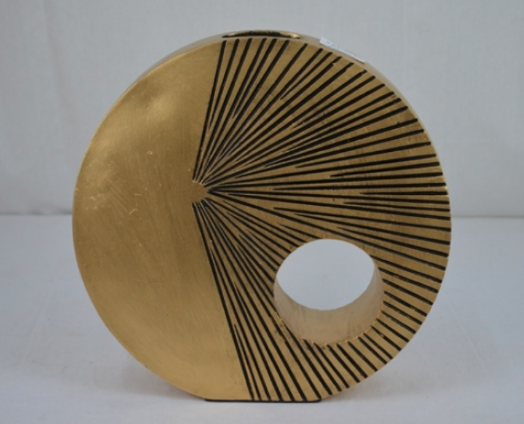 Poly Round Vase Gold 31cm