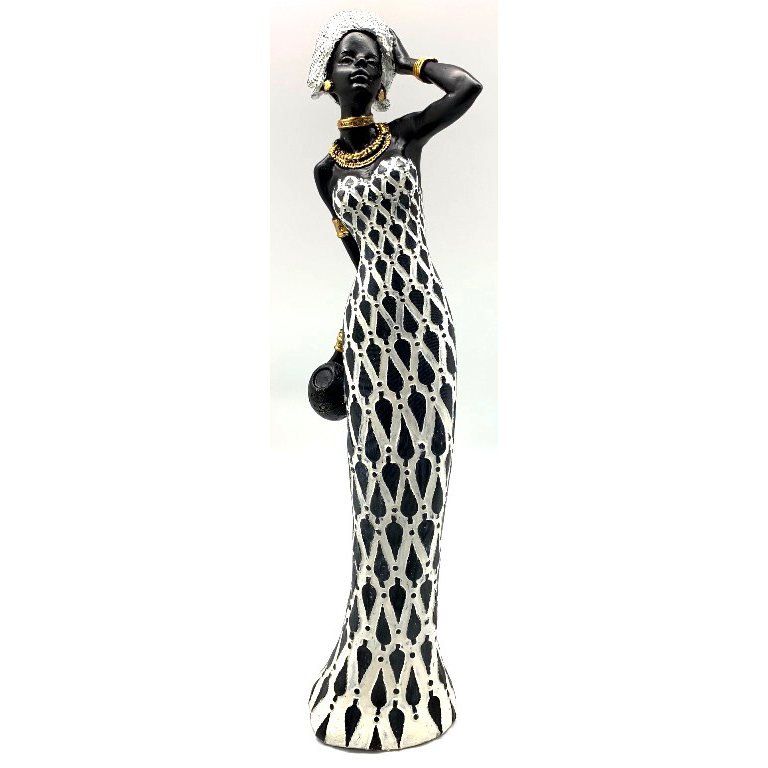 African Lady Indira with Hand on Head 42cm
