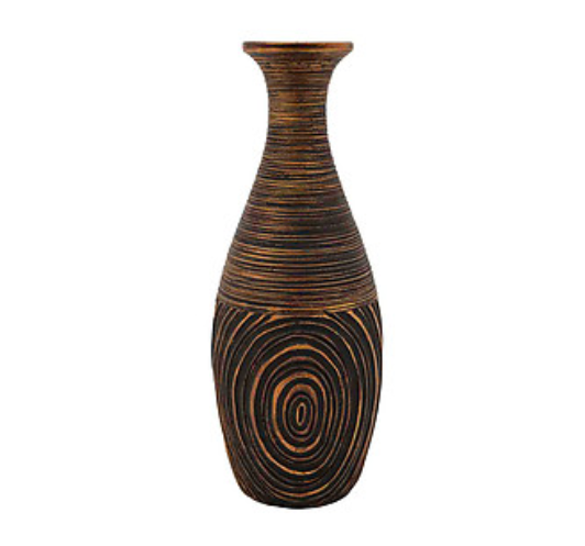 Poly Vase Brown & Gold Medium 45cm