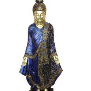 Blue & Gold Standing Rulai Buddha Statue 64cm