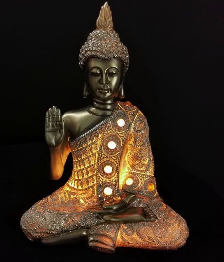 Light Up Gold Buddha Rulai 27cm