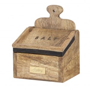 Academy Salt Box & Spoon Set Mango Wood