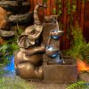 Happy Elephant Water Feature Led 50cm