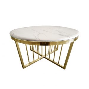 Sherry Gold Marble Top Finish Coffee Table Small 80cm