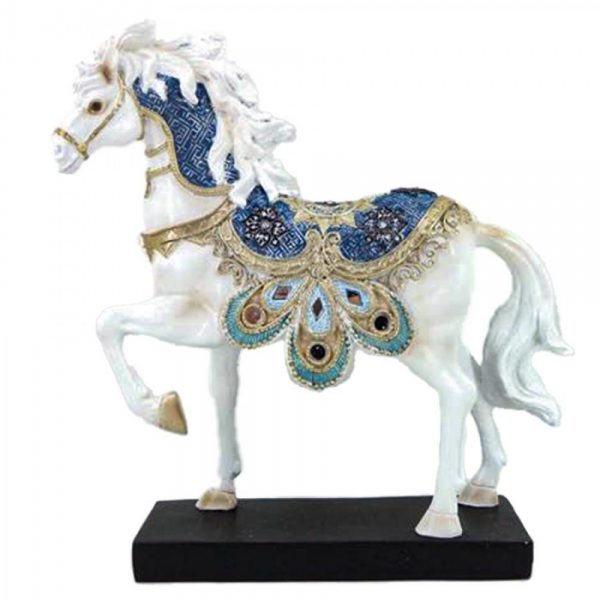 Blue Pattern Horse Home Decoration 27cm Decor Guru