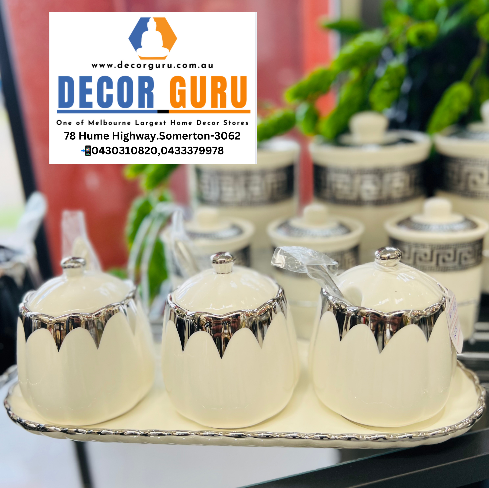 Ceramic Pickle Set With Tray And Spoons