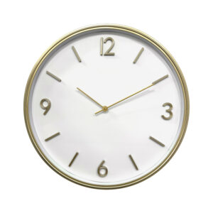 YEOMAN 76CM CLOCK GOLD WHITE