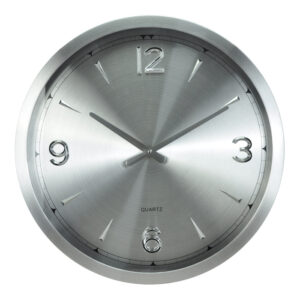 OSBOURNE ALUMINIUM WALL CLOCK 50CM SILVER